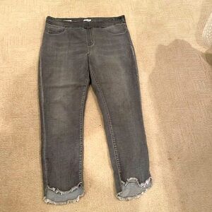 Tribal Jeans Gray raw hem - great condition!
